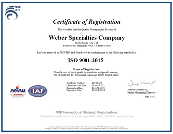 ISO Certificate